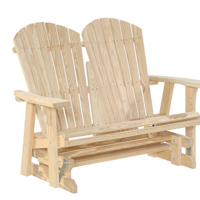 Amish Treated Adirondack 4 Foot Glider - Front View