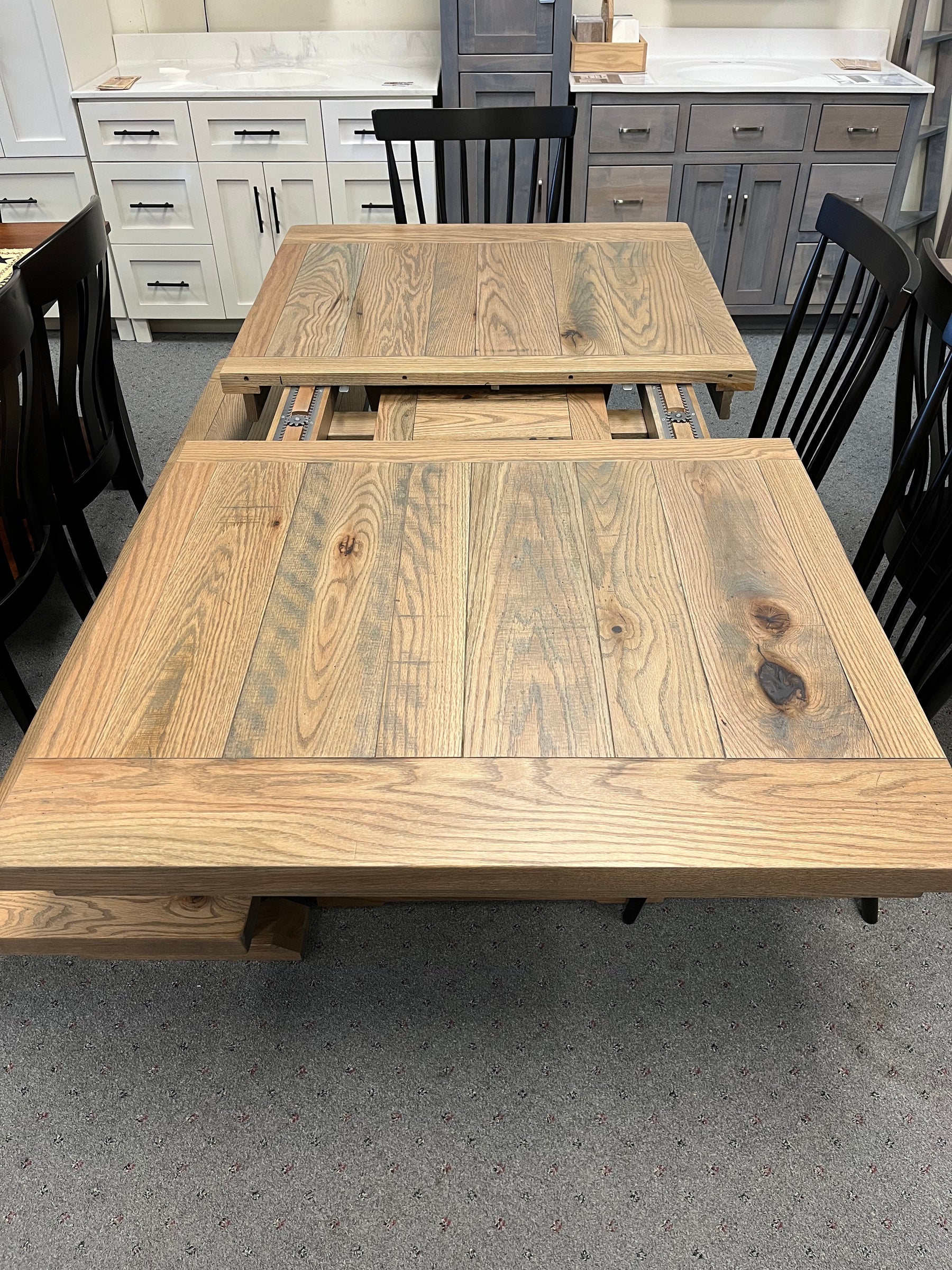 Amish Leaf Table Opened Up