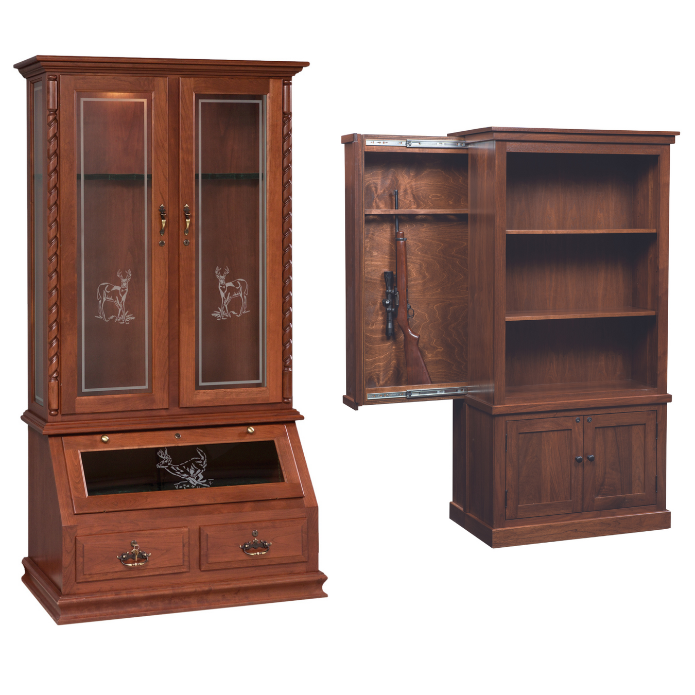 Amish Built Gun Cabinets | Amish Built Gun Storage