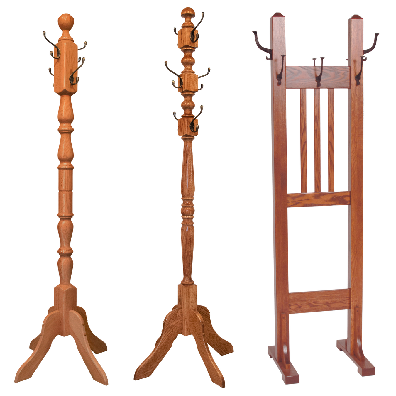 Amish Built Hall Trees | Amish Coat Racks | Amish Standing Coat Racks