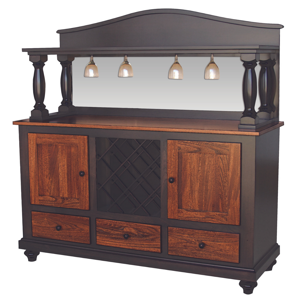 Amish Wine Storage | Servers, Buffets, Racks, Wall Shelves & More ...
