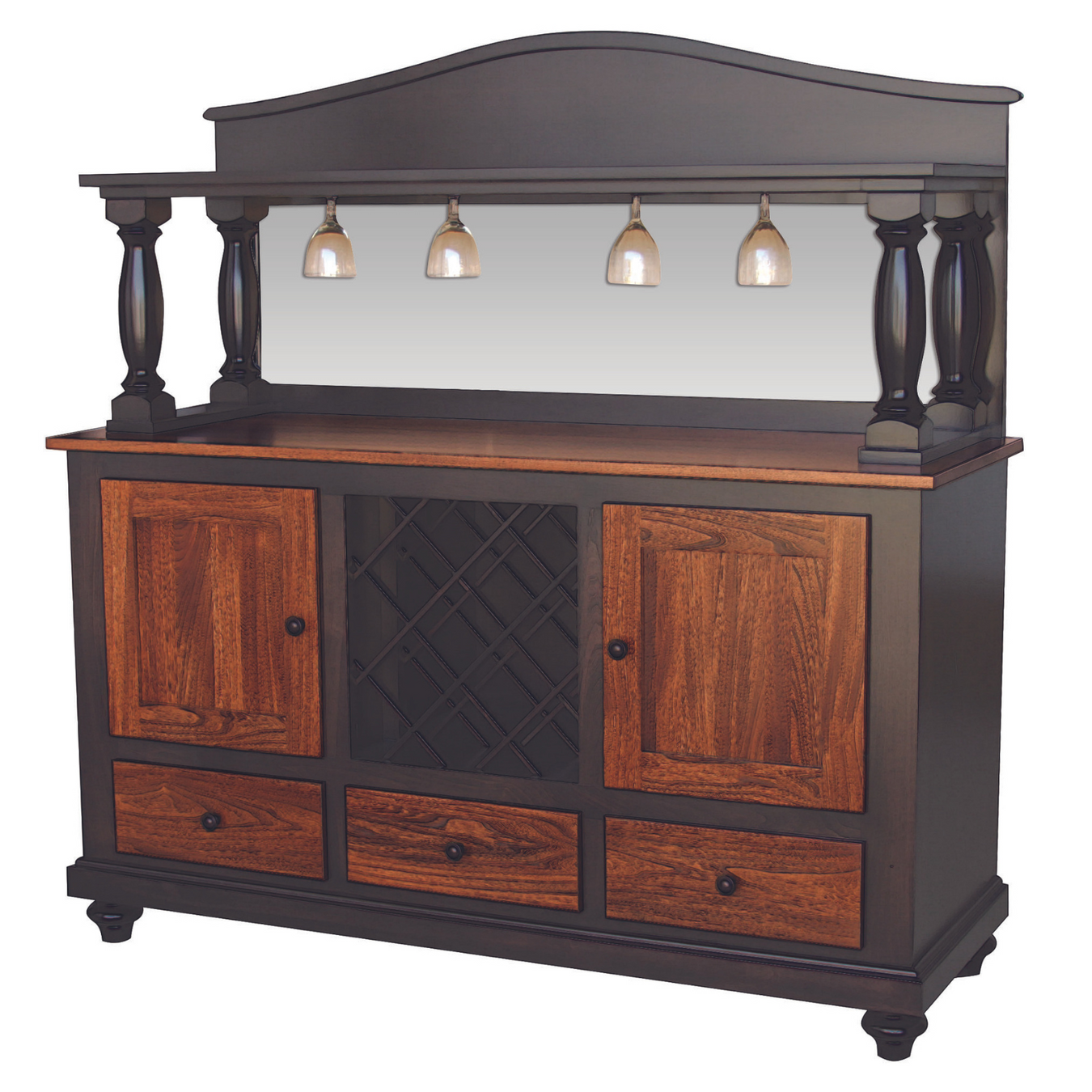 Amish Wine Server | Amish Wine Buffet | Amish Wine Rack | Amish Wine Storage