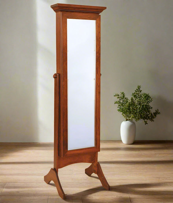 Amish Sliding Door Cheval Mirror - Rope Crown Cheval Mirrors Traditional