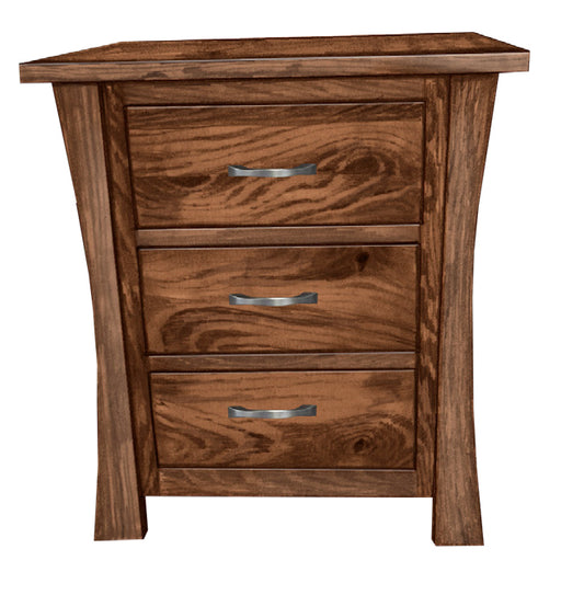 Amish Millport 3-Drawer Nightstand - Multiple Sizes Nightstands Contemporary Traditional