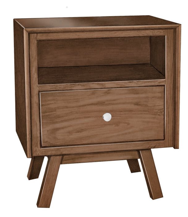 Amish Vienna Nightstand - Multiple Styles Open Nightstands Mid-Century