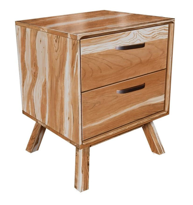 Amish Vienna Nightstand - Multiple Styles 2-Drawer Open Nightstands Mid-Century