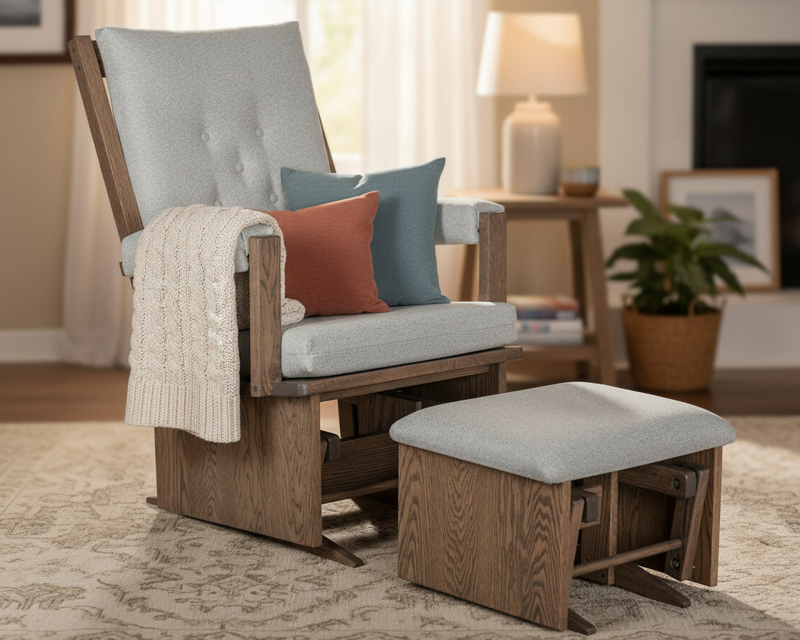 Quick Ship Remi Glider (Optional Ottoman)