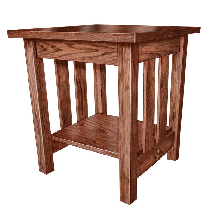 Amish Hutton Hills End Table - Multiple Sizes 22" Square End Tables Farmhouse Mission