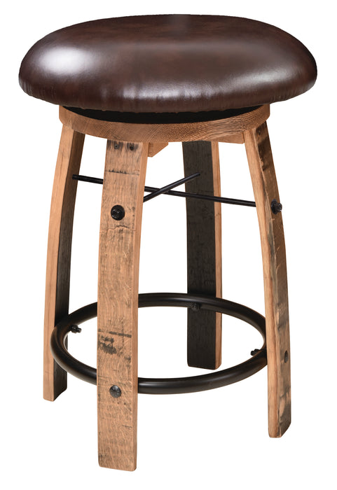 Amish Square Barrel Table With Swivel Fabric Stools Pub Dining Sets Reclaimed Barnwood