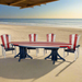 Amish Surf-Aira Dining Table
Amish Made Poly Dining Table
Cardinal Red and Bright White on Patriot Blue