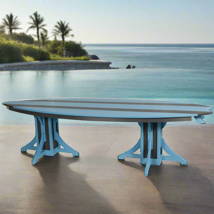 Amish Surf-Aira Dining Table
Amish Made Poly Dining Table
Aruba Blue on Bright White