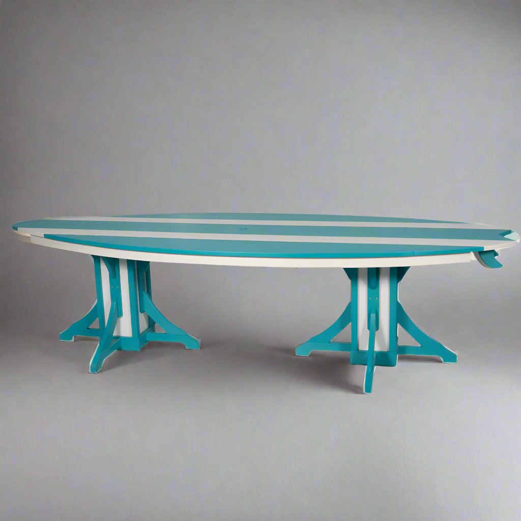 Amish Surf-Aira Dining Table
Amish Made Poly Dining Table
Aruba Blue on Bright White