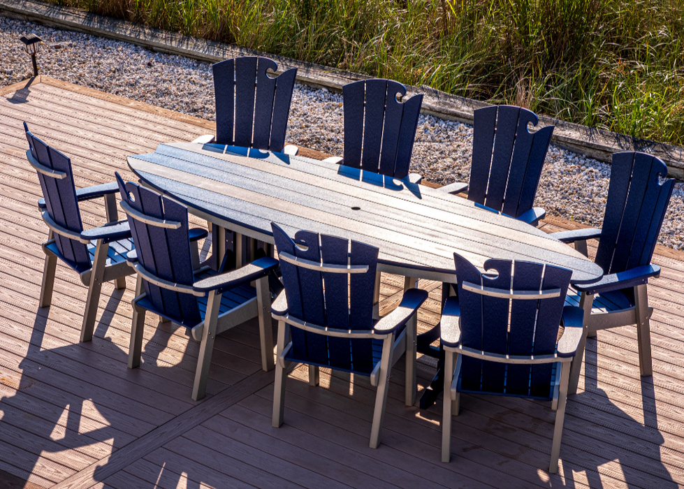 Amish Surf-Aira Dining Table
Amish Made Poly Dining Table
Aruba Blue on Bright White