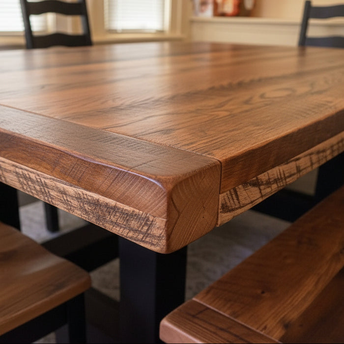 Amish Reclaimed Barnwood Timberland Dining Set
