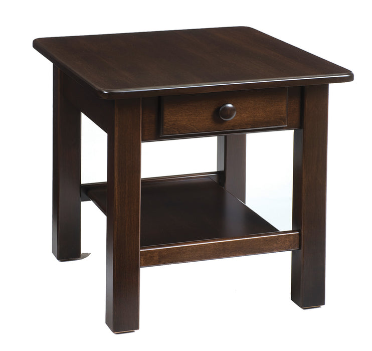 Amish Contemporary End Table 24"W x 24"D End Tables Contemporary