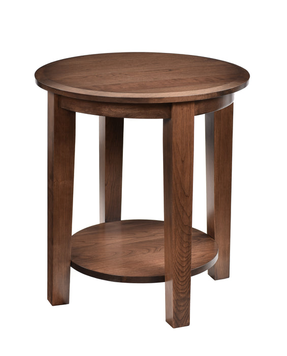 Amish Deluxe Shaker End Table 22" Round x 24"H End Tables Contemporary