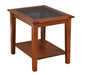 Amish Deluxe Shaker End Table - Smoked Glass Top 22"W x 28"D End Tables Contemporary