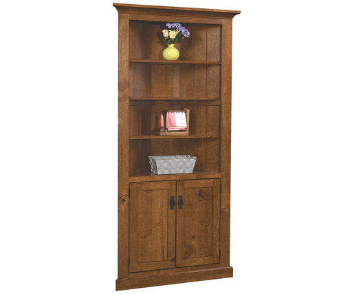 Traditional Corner Bookcase With Doors Bookcases With Doors Traditional