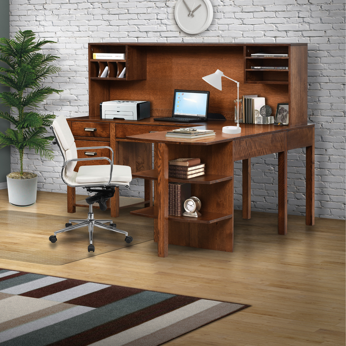 Wakefield L-Desk With Hutch Top Desk Units Modern