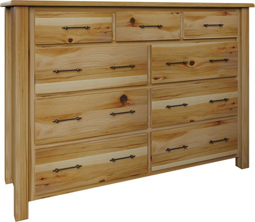 Amish Highland 9-Drawer Dresser With Mirror Option Dressers Mission