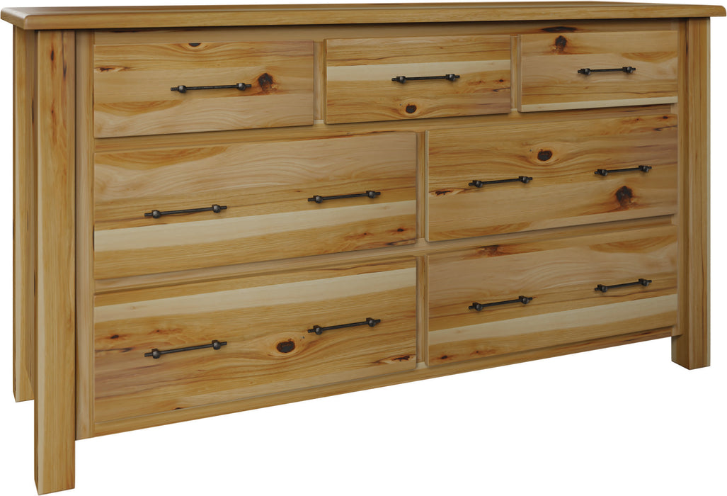 Amish Highland 7-Drawer Dresser With Mirror Option Dressers Mission