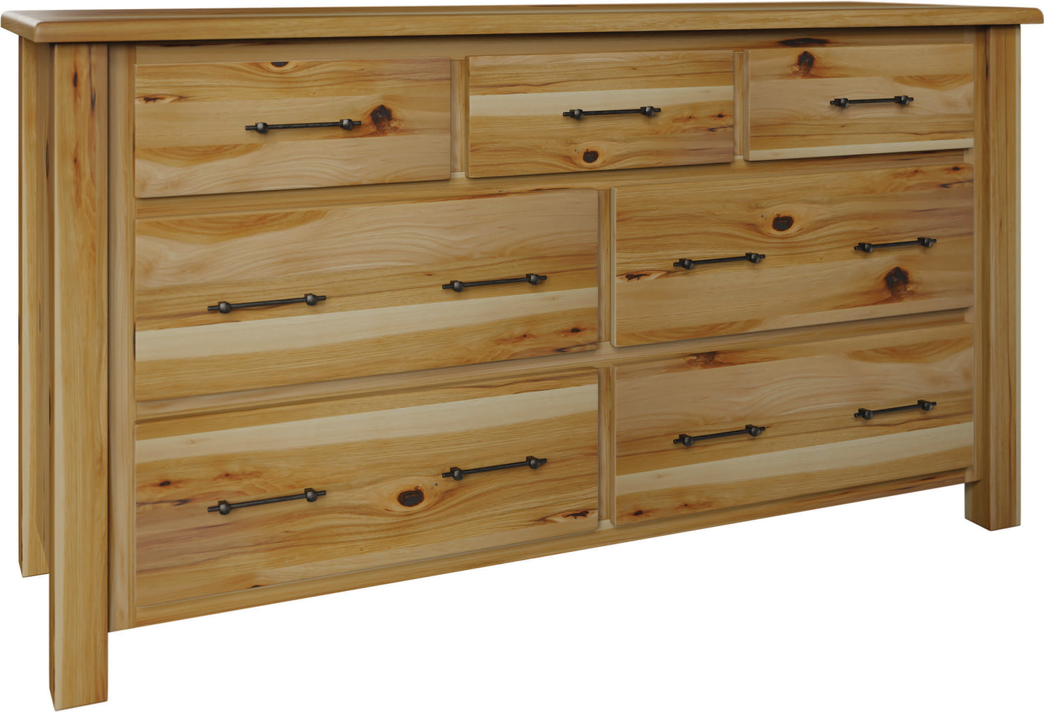 Amish Highland 7-Drawer Dresser With Mirror Option Dressers Mission
