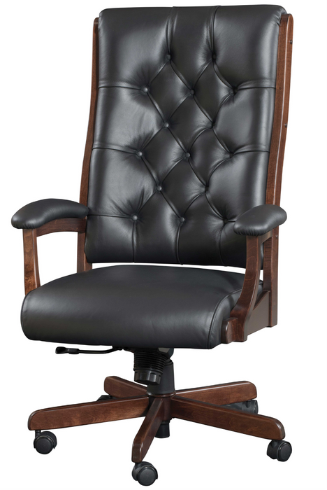 Clark Executive Office Chair Tufted Fabric/Leather Office Chairs Heartland Fabric Indoor Fabric