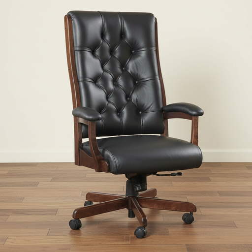 Clark Executive Office Chair Tufted Fabric/Leather Office Chairs Heartland Fabric Indoor Fabric