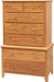 Amish Scenic Shaker Chest on Chest Chest of Drawers Mission Rough Sawn