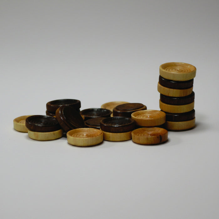 Amish Checkers Game Board with Checkers Pieces Included