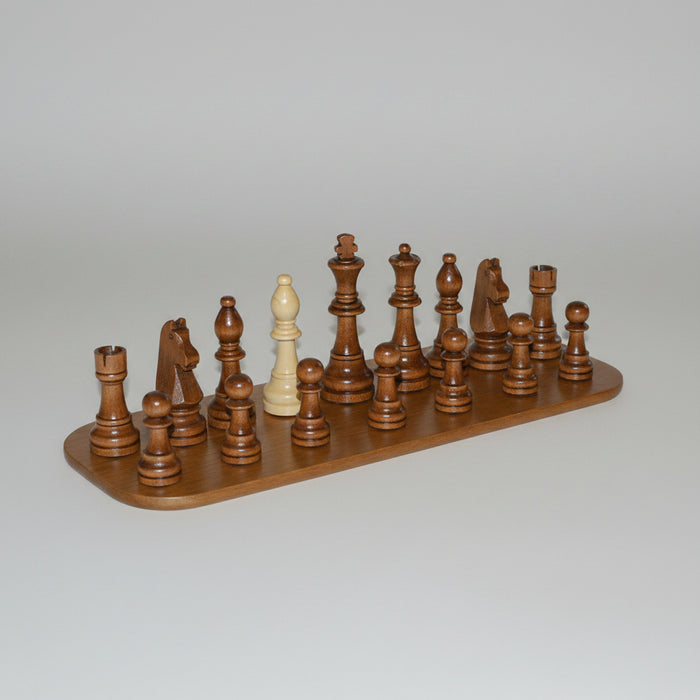 Amish Chess Game Board with Chess Pieces Included