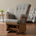 Amish 194 Sleighback Glider - Solid Oak Glider - Gliders by miller