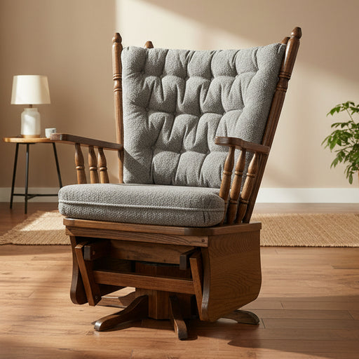 Amish Four Post Swivel Glider - Solid Oak Wood - #195 Glider's By Miller