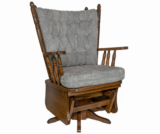 Amish Four Post Swivel Glider - Solid Oak Wood - #195 Glider's By Miller 1
