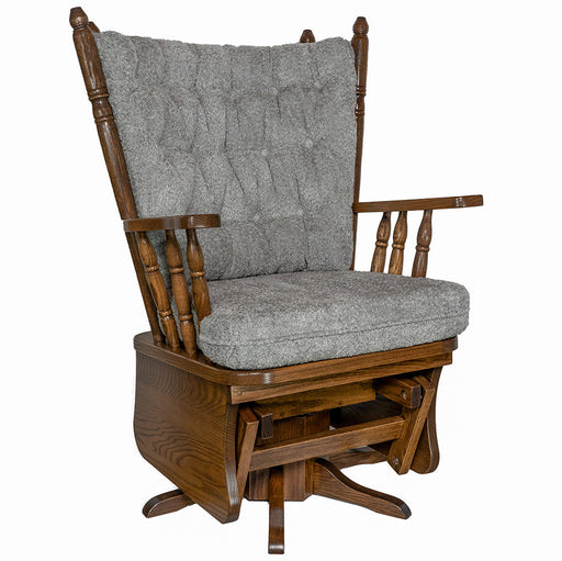 Amish Four Post Swivel Glider - Solid Oak Wood - #195 Glider's By Miller 1