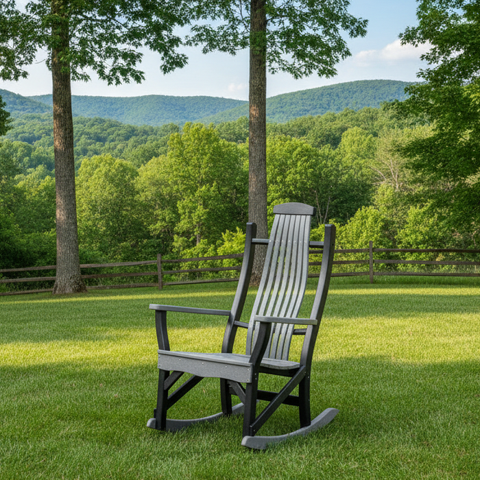 Amish Poly Bentstyle Rocker -In Stock
Dark Gray on Black