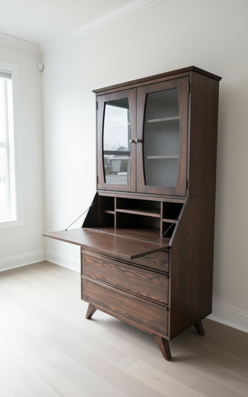 Mid Century Secretary Desk With Hutch Top Secretary Desks With Hutch Mid-Century Modern