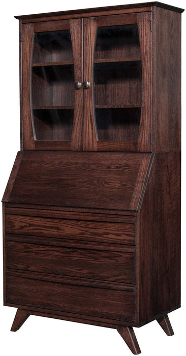 Mid Century Secretary Desk With Hutch Top