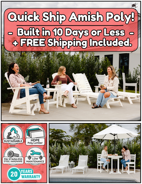Amish Classic Poly Rocking Chair Set