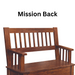 Mission Basket Bench With Multiple Back Options Entryway Benches Mission