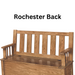 Mission Basket Bench With Multiple Back Options Entryway Benches Mission