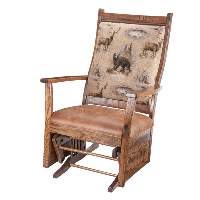 Amish Rough Sawn Glenwood Glider