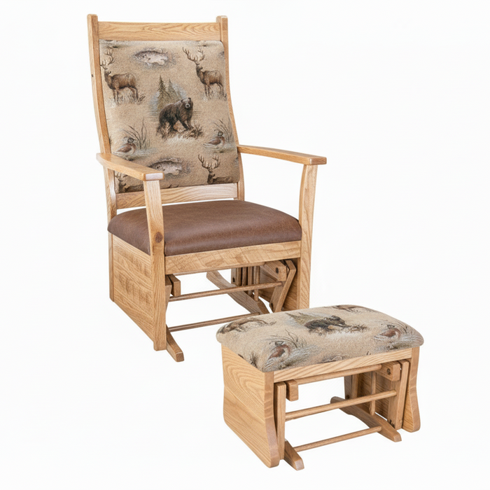 Amish Rough Sawn Glenwood Glider