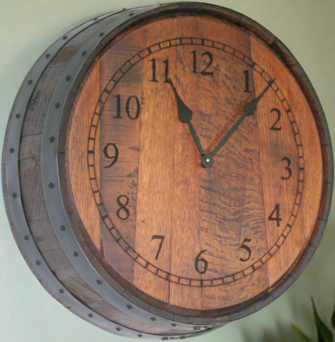 Amish Whiskey Barrel Wall Clock Wall Clocks Farmhouse