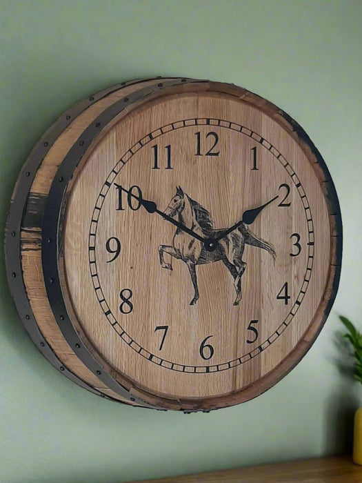 Amish Whiskey Barrel Wall Clock Wall Clocks Farmhouse