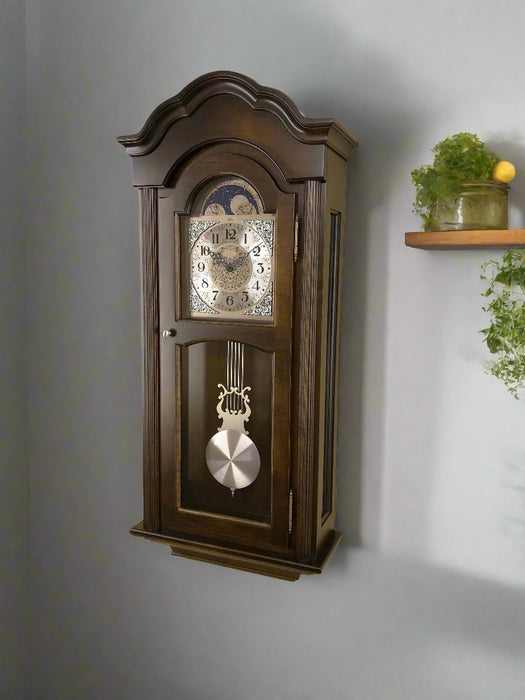 Amish Glendale Wall Clock Silver Wall Clocks Traditional