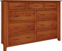 Amish Heavy Shaker 9-Drawer Dresser With Mirror Option Dressers Mission