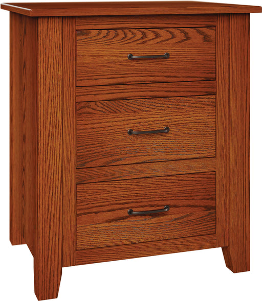 Amish Heavy Shaker 3-Drawer Nightstand Nightstands Mission