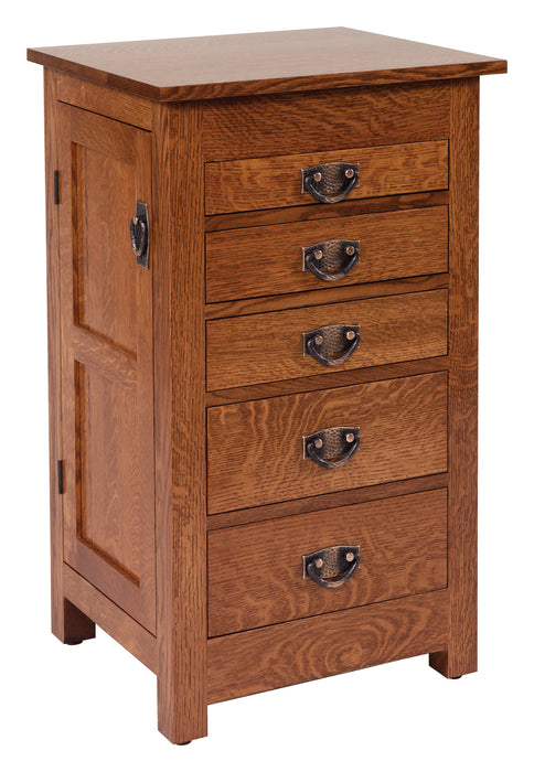 Oak 35" Mission Jewelry Armoire Jewelry Armoires Mission