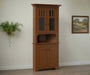 Amish Old World Mission Corner Hutch - Multiple Sizes Corner Hutches Mission